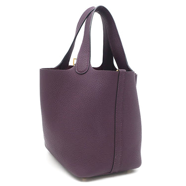 エルメス HERMES ピコタンロックPM カシス トリヨンモーリス ハンドバッグ ゴールド金具 紫
