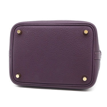 エルメス HERMES ピコタンロックPM カシス トリヨンモーリス ハンドバッグ ゴールド金具 紫