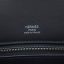 エルメス HERMES シャドーバーキン25 キャバン ヴォースイフト ハンドバッグ シルバー金具 濃紺