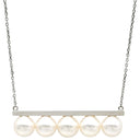 TASAKI TASAKI バランス シグネチャー ホワイトゴールド K18WG パール ネックレス あこやパール 750WG 真珠 18金 5粒 5P