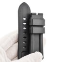 パネライ PANERAI 純正 ルミノール用 ラバーバンド ブラック ラバー 腕時計パーツ 新品同様 替え ベルト ストラップ 尾錠用 予備 交換 スペア 24ｍｍ ブラック 黒