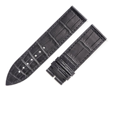 フランクミュラー FRANCK MULLER 純正 ロングアイランド 1000用 クロコバンド ブラック クロコダイル 腕時計パーツ 新品未使用 替え ベルト 22mm ブラック 黒 バネ棒