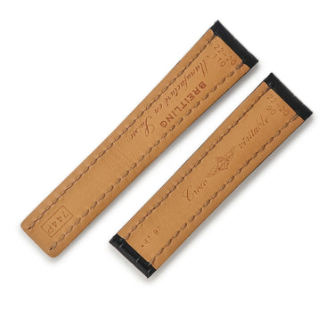 ブライトリング BREITLING 純正 クロコバンド バックル用 ブラック クロコダイル 腕時計パーツ 新品同様 クロコダイル ベルト バンド ストラップ 替え 22mm 黒