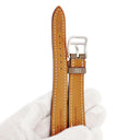 エルメス HERMES 純正 グレージュ レザー ステンレススチール 腕時計パーツ 新品同様 レザー ベルト バンド ストラップ ブレスレット 14ｍｍ グレー 替え 予備 尾錠付き