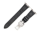 エルメス HERMES 純正 アップルウォッチ 32mm用 キリム シンプルトゥール ブラック ラバー ステンレススチール 腕時計パーツ ラバー ベルト 20ｍｍ バックル付き 金具付き