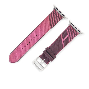 エルメス HERMES 純正 アップルウォッチ 38 40 41 mm用 ピンク ナイロン ステンレススチール 腕時計パーツ ナイロン ベルト 32ｍｍ 尾錠付き