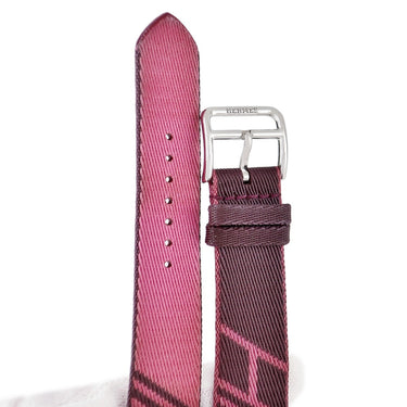 エルメス HERMES 純正 アップルウォッチ 38 40 41 mm用 ピンク ナイロン ステンレススチール 腕時計パーツ ナイロン ベルト 32ｍｍ 尾錠付き