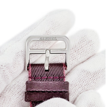 エルメス HERMES 純正 アップルウォッチ 38 40 41 mm用 ピンク ナイロン ステンレススチール 腕時計パーツ ナイロン ベルト 32ｍｍ 尾錠付き