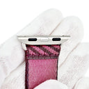 エルメス HERMES 純正 アップルウォッチ 38 40 41 mm用 ピンク ナイロン ステンレススチール 腕時計パーツ ナイロン ベルト 32ｍｍ 尾錠付き