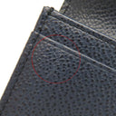 プラダ PRADA ロゴ バイカラー ブラック×ネイビー レザー 長財布 シルバー金具 黒 紺 カード入れ