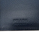プラダ PRADA ロゴ バイカラー ブラック×ネイビー レザー 長財布 シルバー金具 黒 紺 カード入れ
