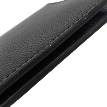 プラダ PRADA ロゴ バイカラー ブラック×ネイビー レザー 長財布 シルバー金具 黒 紺 カード入れ