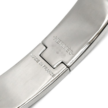 エルメス HERMES クリックH PM パープル×ネイビー メタル エナメル ブレスレット ネイビー グラデーション Hブレス クリッククラック