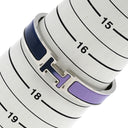 エルメス HERMES クリックH PM パープル×ネイビー メタル エナメル ブレスレット ネイビー グラデーション Hブレス クリッククラック