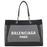 バレンシアガ BALENCIAGA デューティーフリー ラージ ブラック メッシュ トートバッグ シルバー金具 黒 メッシュ