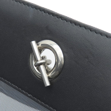 バレンシアガ BALENCIAGA デューティーフリー ラージ ブラック メッシュ トートバッグ シルバー金具 黒 メッシュ