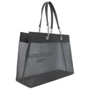 バレンシアガ BALENCIAGA デューティーフリー ラージ ブラック メッシュ トートバッグ シルバー金具 黒 メッシュ