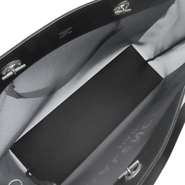 バレンシアガ BALENCIAGA デューティーフリー ラージ ブラック メッシュ トートバッグ シルバー金具 黒 メッシュ