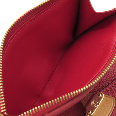 ルイヴィトン LOUIS VUITTON ポルトフォイユ パラス コンパクト M67478 モノグラム×スリーズ モノグラムキャンバス トリヨンレザー 三つ折り財布 ゴールド金具 赤 茶