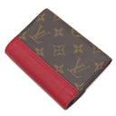 ルイヴィトン LOUIS VUITTON ポルトフォイユ パラス コンパクト M67478 モノグラム×スリーズ モノグラムキャンバス トリヨンレザー 三つ折り財布 ゴールド金具 赤 茶