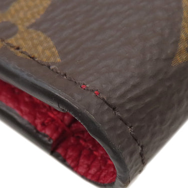 ルイヴィトン LOUIS VUITTON ポルトフォイユ パラス コンパクト M67478 モノグラム×スリーズ モノグラムキャンバス トリヨンレザー 三つ折り財布 ゴールド金具 赤 茶