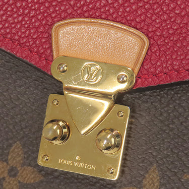 ルイヴィトン LOUIS VUITTON ポルトフォイユ パラス コンパクト M67478 モノグラム×スリーズ モノグラムキャンバス トリヨンレザー 三つ折り財布 ゴールド金具 赤 茶