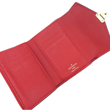 ルイヴィトン LOUIS VUITTON ポルトフォイユ パラス コンパクト M67478 モノグラム×スリーズ モノグラムキャンバス トリヨンレザー 三つ折り財布 ゴールド金具 赤 茶