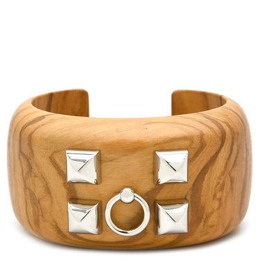 エルメス HERMES コリエドシアン 木目 ウッド メタル バングル 木 メタル
