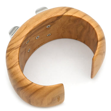 エルメス HERMES コリエドシアン 木目 ウッド メタル バングル 木 メタル