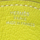 エルメス HERMES トゥッティ フルッティ ライム×カノピ シェーブル コインケース シルバー金具 黄色 緑 レモン フルーツモチーフ