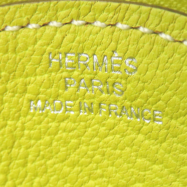 エルメス HERMES トゥッティ フルッティ ライム×カノピ シェーブル コインケース シルバー金具 黄色 緑 レモン フルーツモチーフ