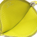 エルメス HERMES トゥッティ フルッティ ライム×カノピ シェーブル コインケース シルバー金具 黄色 緑 レモン フルーツモチーフ