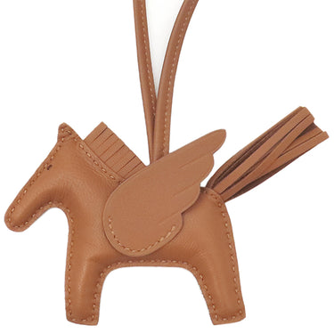 エルメス HERMES ロデオPM ペガサス ゴールド アニューミロ バッグチャーム 茶 ソーゴールド