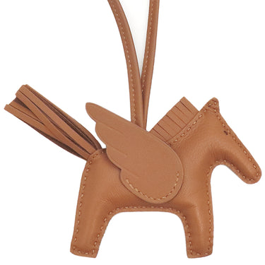 エルメス HERMES ロデオPM ペガサス ゴールド アニューミロ バッグチャーム 茶 ソーゴールド