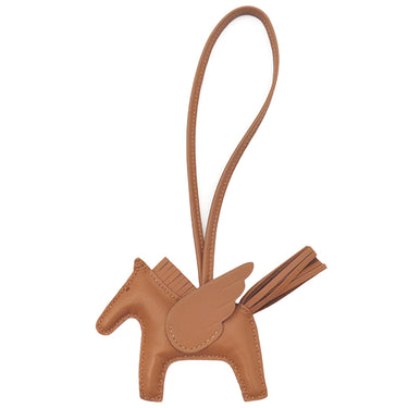 エルメス HERMES ロデオPM ペガサス ゴールド アニューミロ バッグチャーム 茶 ソーゴールド