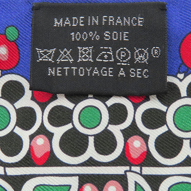 エルメス HERMES ツイリー ボルドー×ブルー×マルチカラー シルク スカーフ 【PARURES DES MAHARAJAS/マハラジャの装身具 デタイユ】