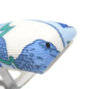 エルメス HERMES エクリプス GM ブルーXマルチカラー シルク メタル バレッタ シルバー金具 【LA FOLLE PARADE /ラ フォル パラード】ヘアアクセサリー