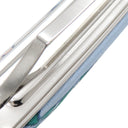 エルメス HERMES エクリプス GM ブルーXマルチカラー シルク メタル バレッタ シルバー金具 【LA FOLLE PARADE /ラ フォル パラード】ヘアアクセサリー