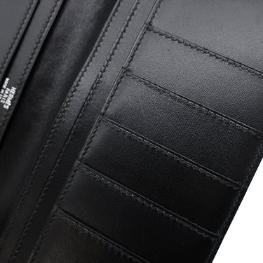 エルメス HERMES オオサカ ブラック ボックスカーフ 長財布 黒 二つ折り財布