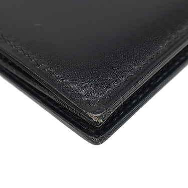 エルメス HERMES オオサカ ブラック ボックスカーフ 長財布 黒 二つ折り財布