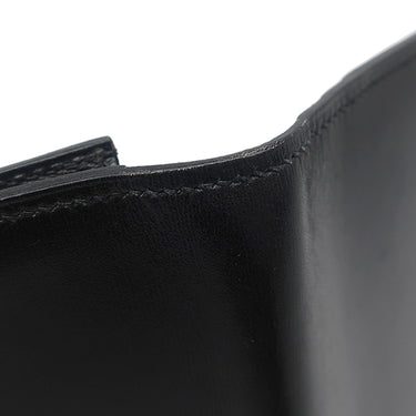 エルメス HERMES オオサカ ブラック ボックスカーフ 長財布 黒 二つ折り財布