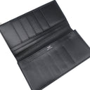 エルメス HERMES オオサカ ブラック ボックスカーフ 長財布 黒 二つ折り財布