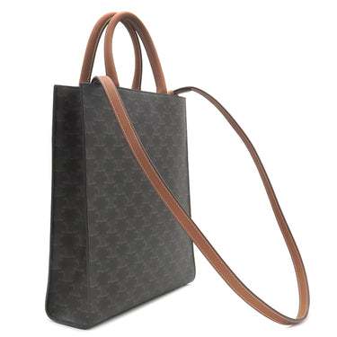 セリーヌ CELINE スモール バーティカル カバ 191542BZK タン トリオンフキャンバス 2WAYバッグ ゴールド金具 茶 ハンドバッグ ショルダー