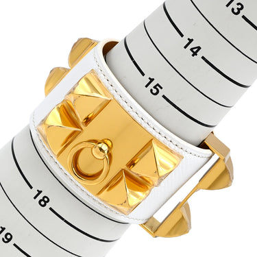 エルメス HERMES コリエドシアン プレス エプソン ホワイト ヴォーエプソン GP ブレスレット 白