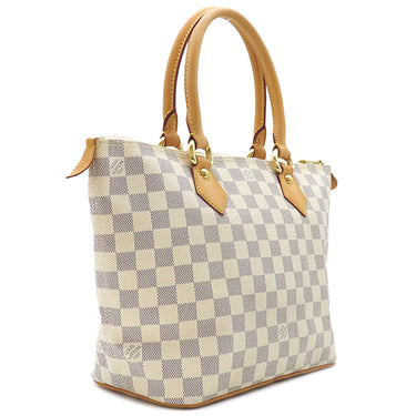 ルイヴィトン LOUIS VUITTON サレヤ PM N51186 ダミエアズール ダミエアズールキャンバス ハンドバッグ ゴールド金具 白 トートバッグ