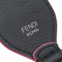 フェンディ FENDI FFロゴ ブラック×マルチカラー レザー ショルダーストラップ シルバー金具 スパンコール ビーズ