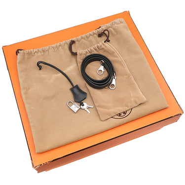 エルメス HERMES ケリー32 内縫い ブラック トリヨンクレマンス 2WAYバッグ シルバー金具 黒 ショルダー