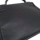 エルメス HERMES ケリー32 内縫い ブラック トリヨンクレマンス 2WAYバッグ シルバー金具 黒 ショルダー