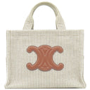 セリーヌ CELINE スモール カバ タイス ベージュ レザー テキスタイル 2WAYバッグ ゴールド金具 ショルダー