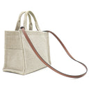 セリーヌ CELINE スモール カバ タイス ベージュ レザー テキスタイル 2WAYバッグ ゴールド金具 ショルダー